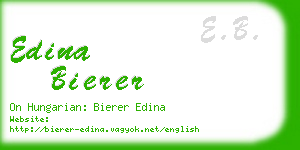 edina bierer business card